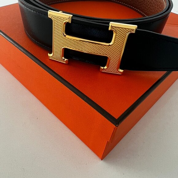 Hermes Kelly 18 Epsom Belt 95cm - Gray Rose Gold - With Box & Dust Bag - Picture 3 of 4